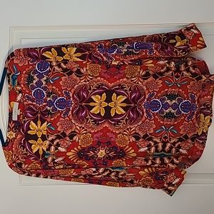 Loft colorful open sleeve blouse